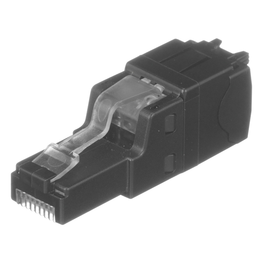 Plug RJ45 Cat5e, negro