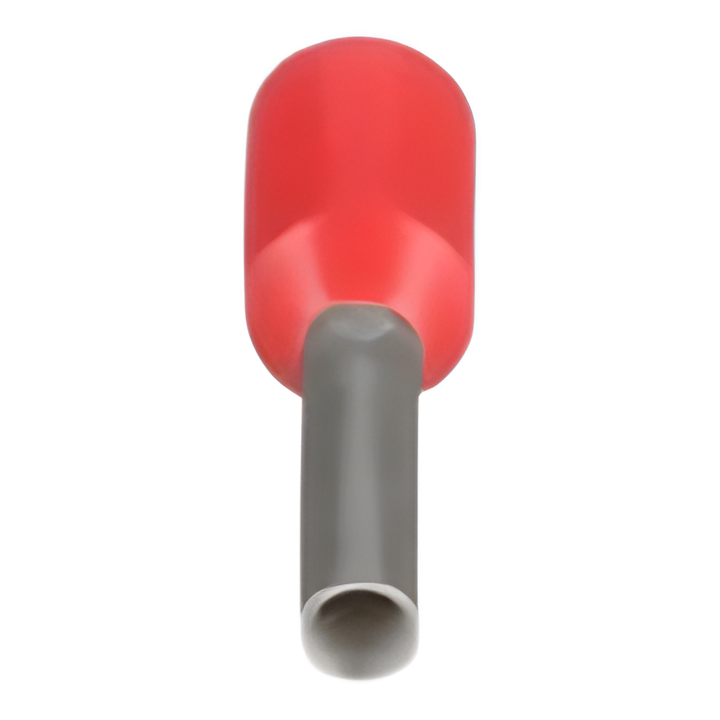 [FSD83-12-C] Ferrule Aislado PAN-TERM para Cable 8 AWG rojo