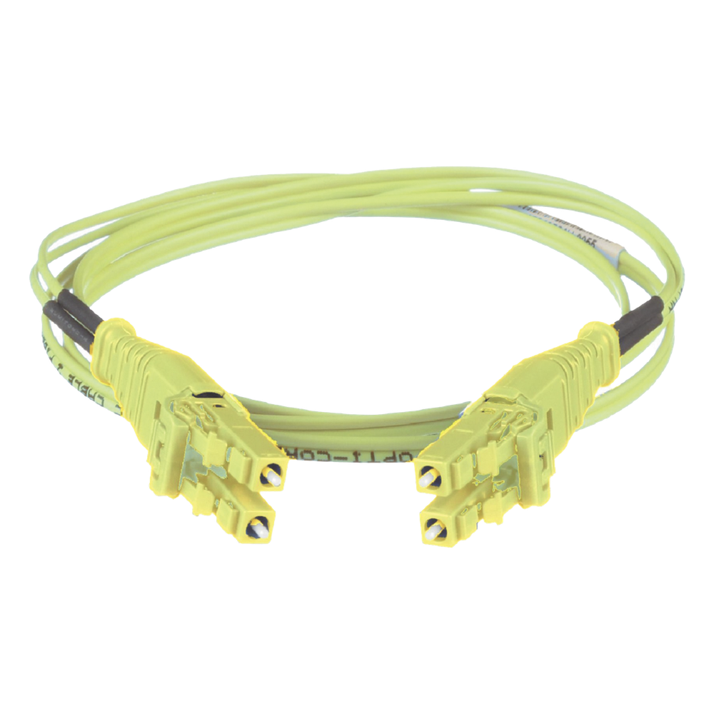 Jumper de fibra óptica OM5, LC-LC, dúplex, 2 m, verde