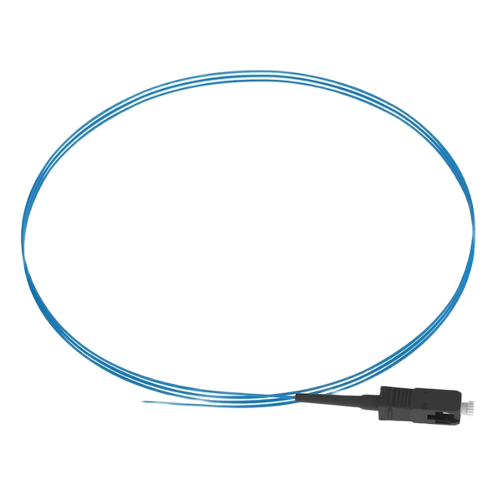 Pigtail de fibra óptica OM3, simplex, 3 m, aqua