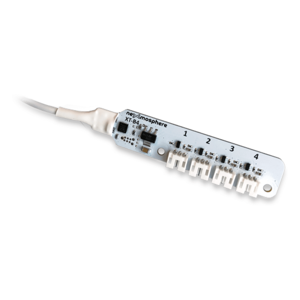 [XT-B4N6] Interfaz de Botones Push XT-B4N6 / 4 Canales / Control LED 3.3V / 256 Combinaciones / X-talk / 82 mm / JST-PHR-3