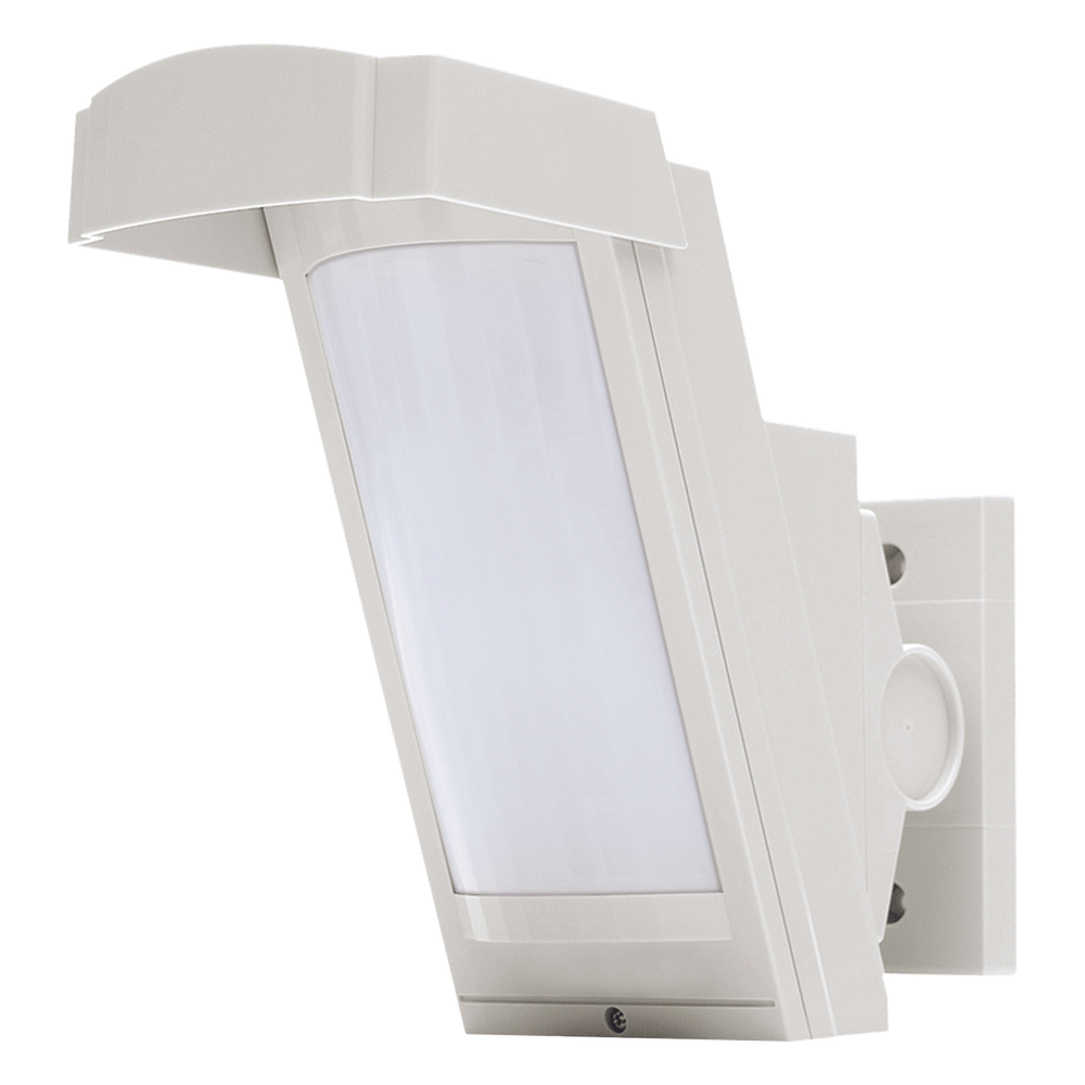 Detector PIR para Exterior / 12 m (39.4 ft) / 85° / montaje 2.5-3 m / Cableado / Lógica Inteligente Antimascota / Doble Blindaje / Compatible Universal