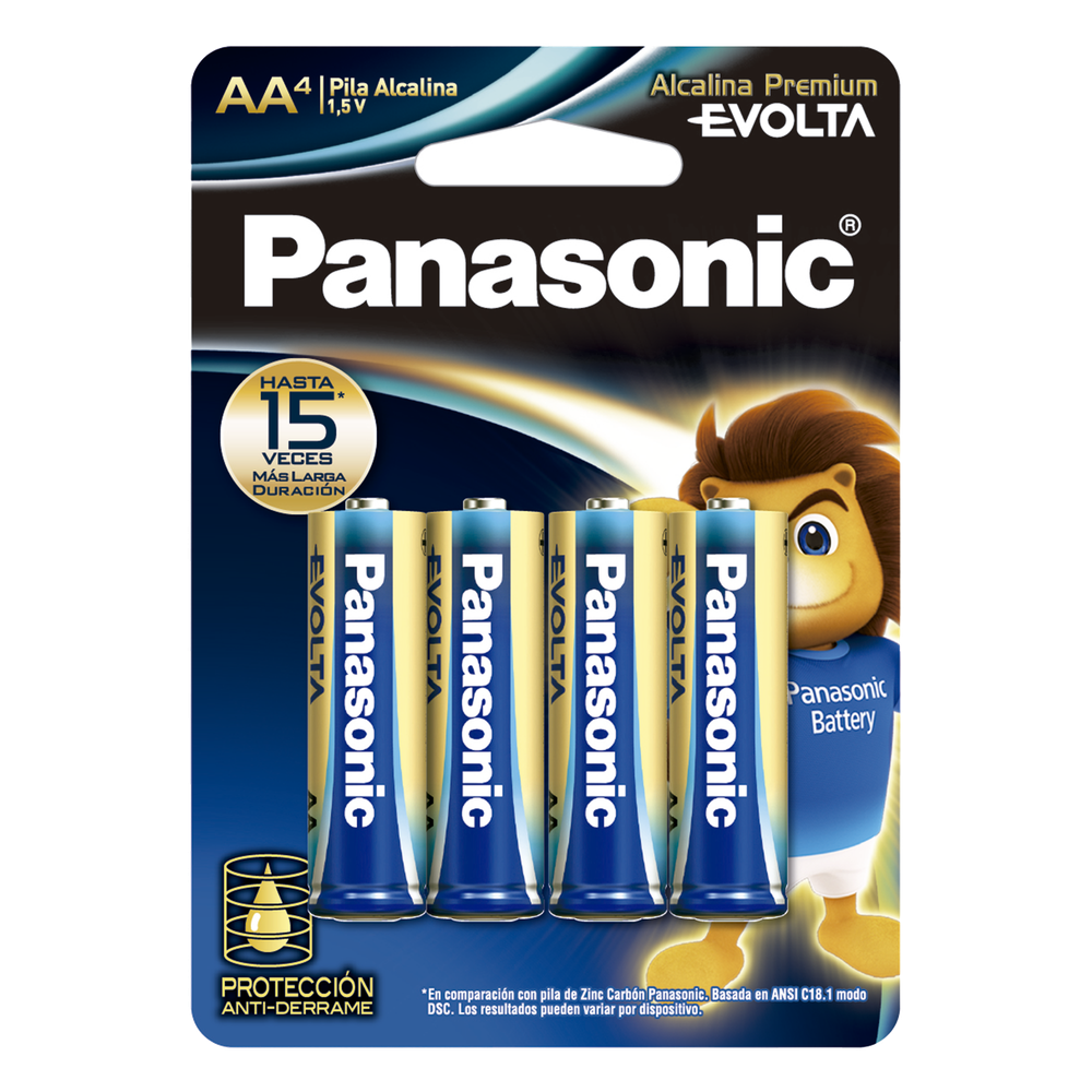 [LR6EGL/4B] Batería Alcalina AA 1.5V EVOLTA / No recargable / Paquete 4 baterias