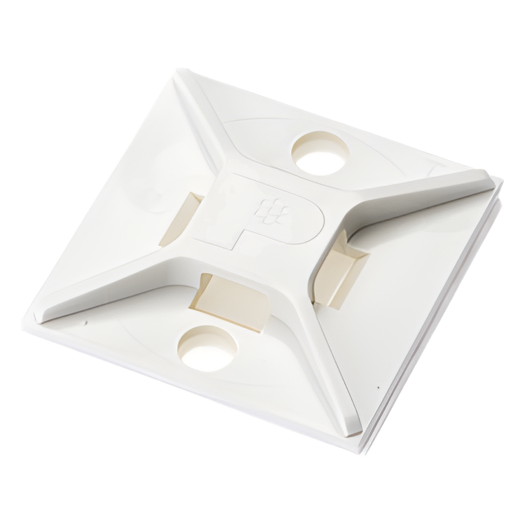 Montaje-Sujetador para Cable de 4 Vías 1", interior, blanco