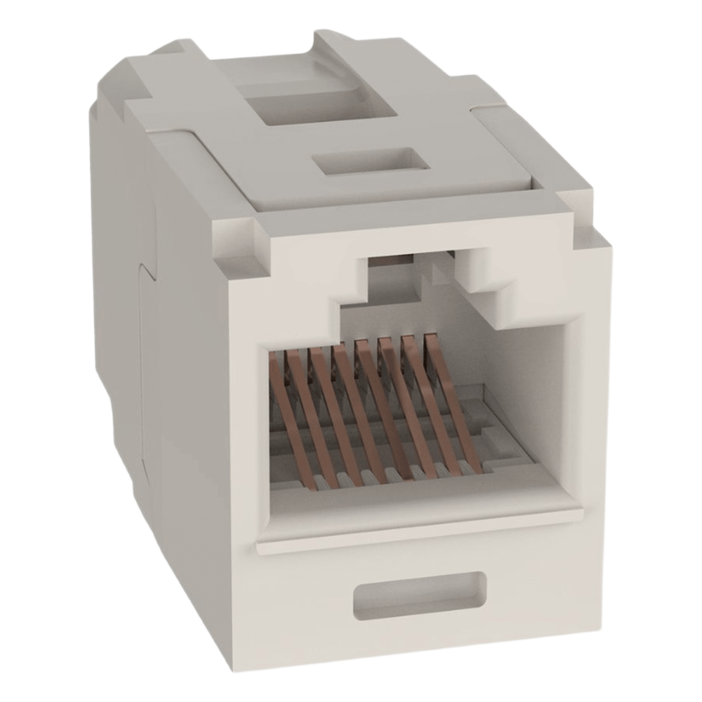 Acoplador RJ45 Cat6, blanco