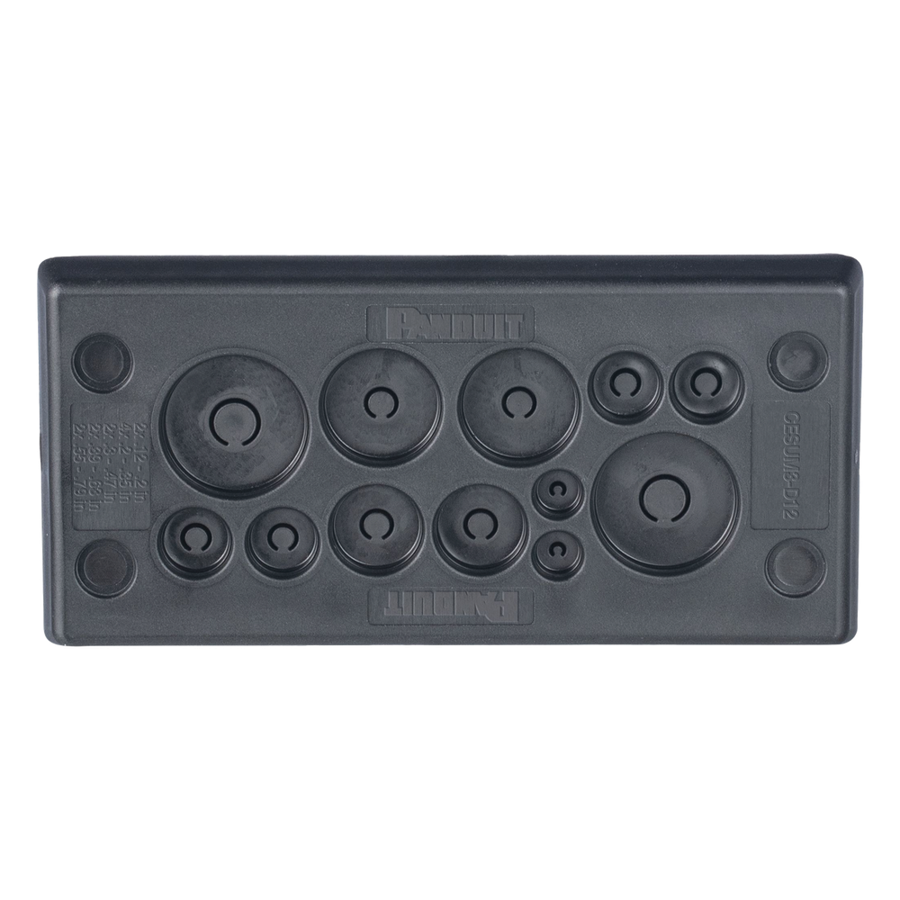 Pasacables Rectangular de Membrana 3.39", negro