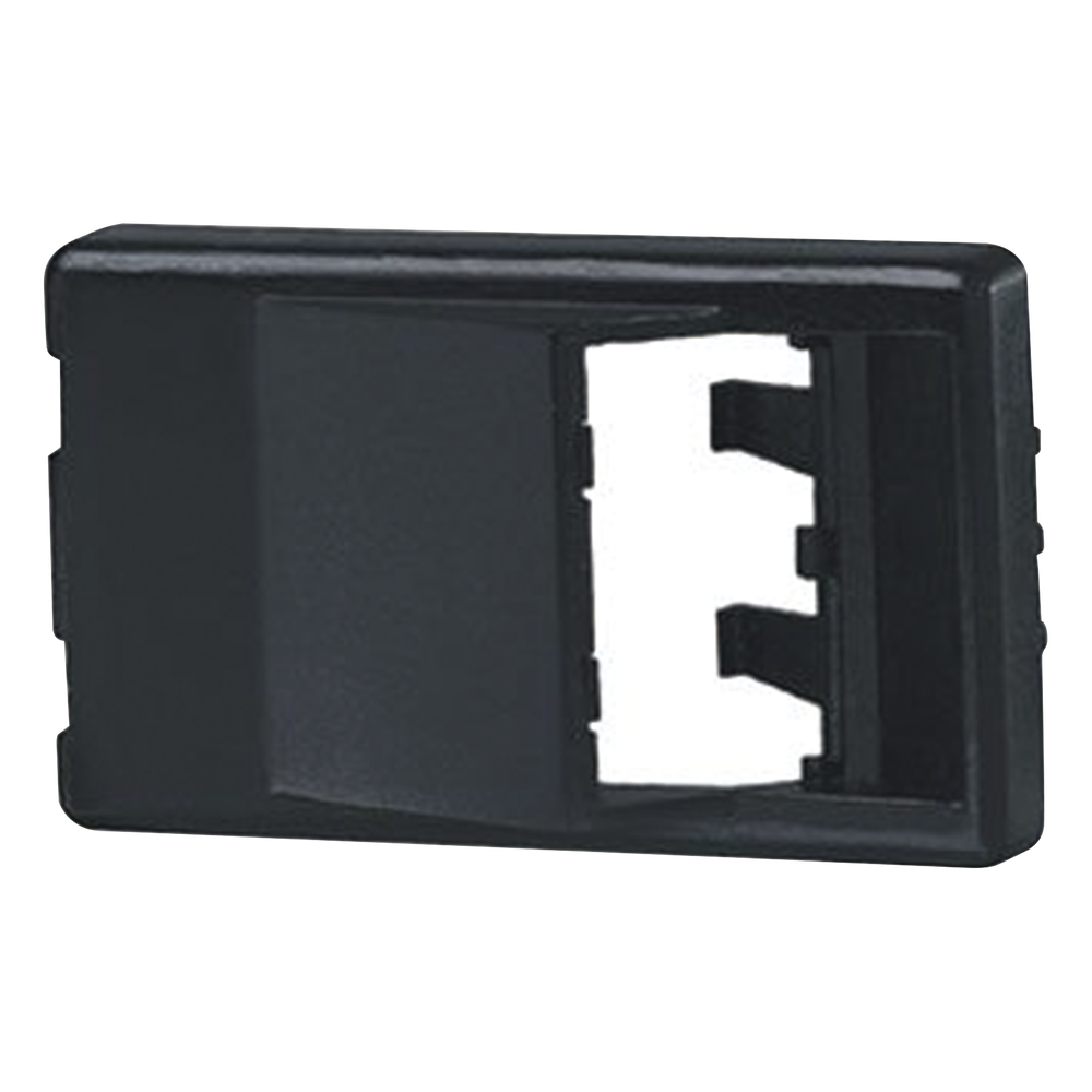 Placa de Mobiliario Modular Estándar 2 puertos, negro