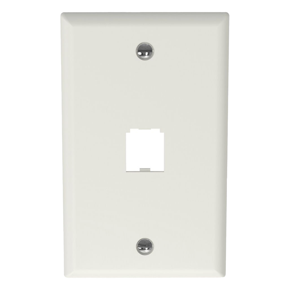 Placa de pared 1 puertos, blanco