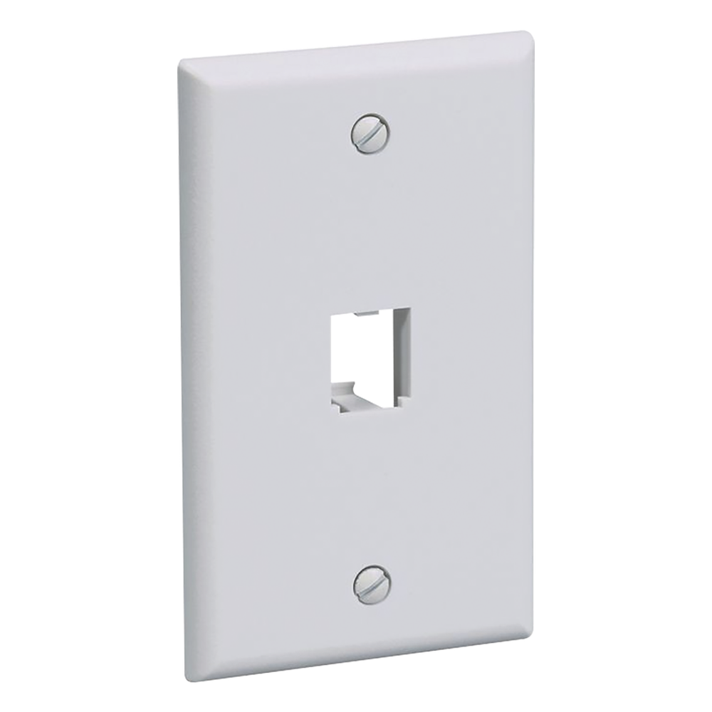 Placa de pared 1 puertos, blanco