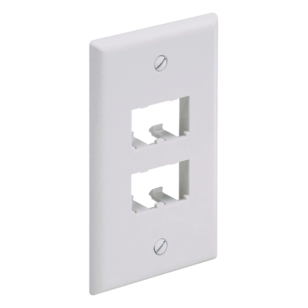 Placa de pared 4 puertos, blanco