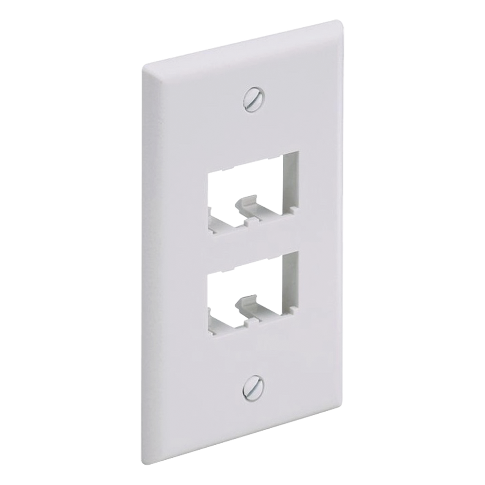 Placa de pared 4 puertos, blanco