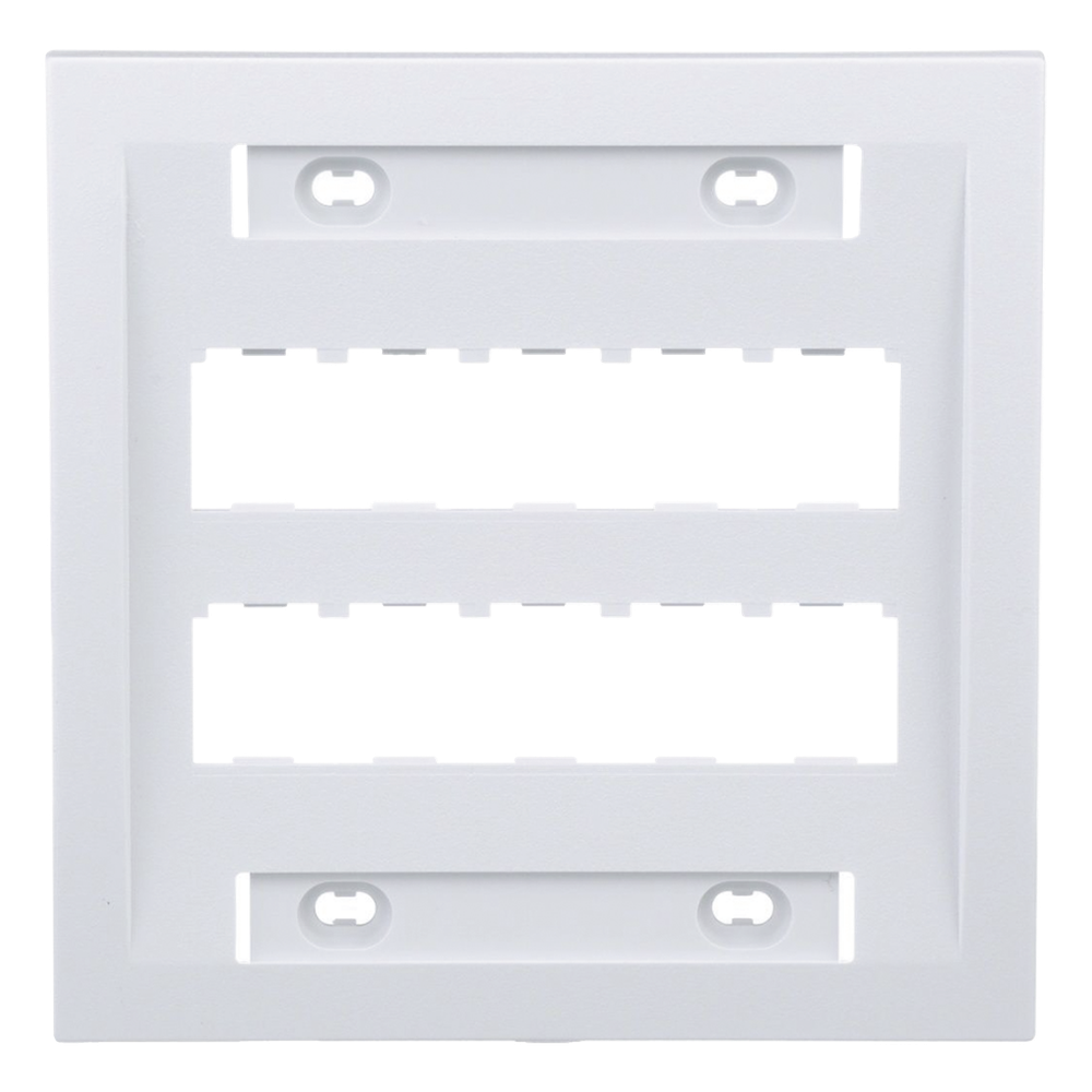 Placa de pared 10 puertos, blanco
