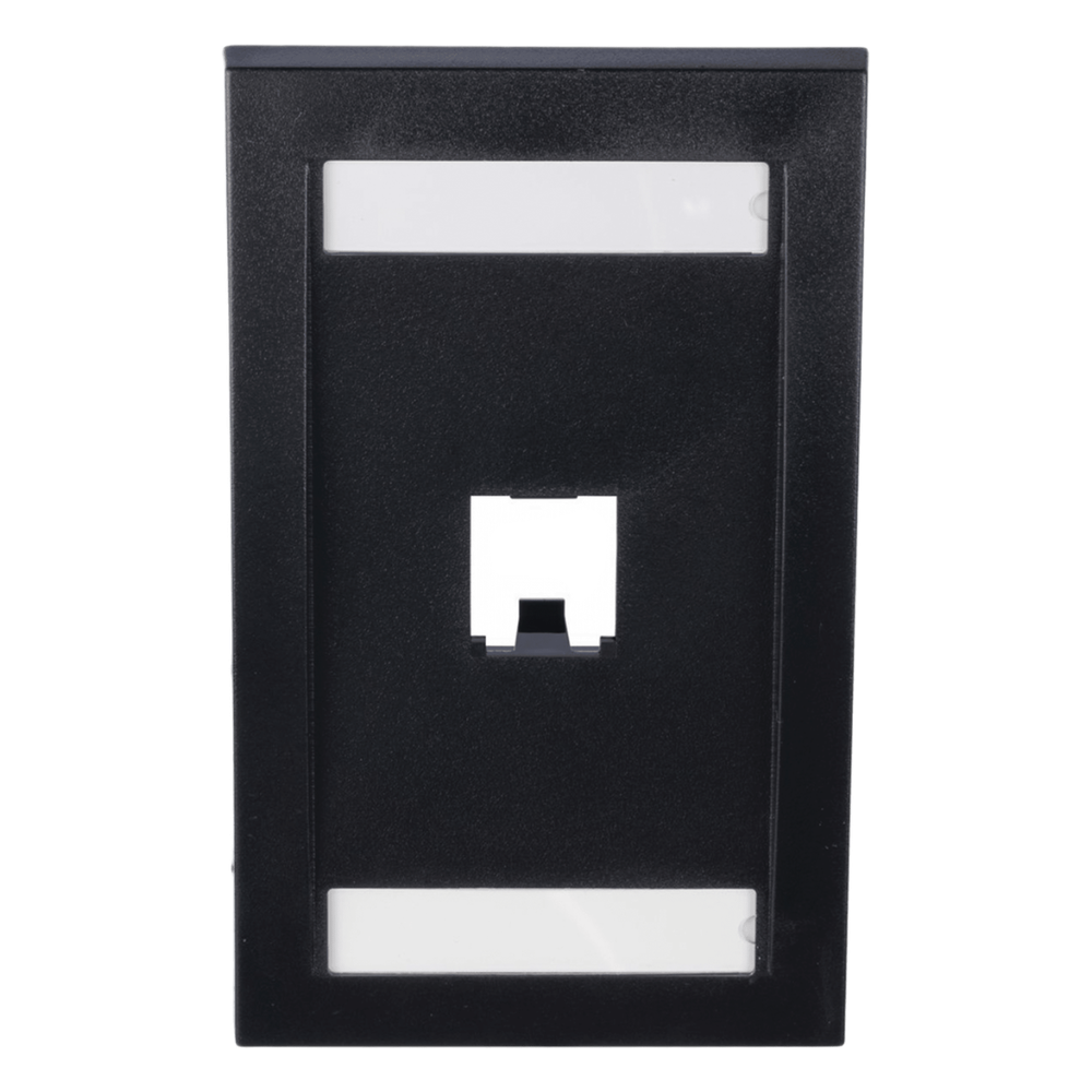 Placa de pared 1 puertos, negro