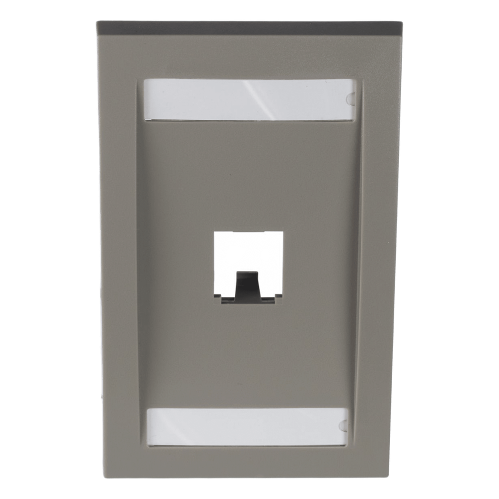 Placa de pared 1 puertos, gris