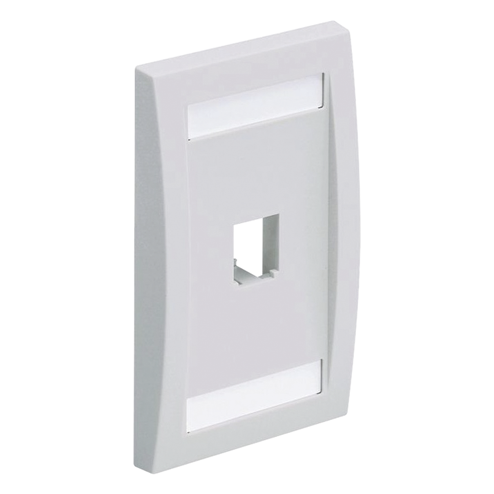 Placa de pared 1 puertos, blanco