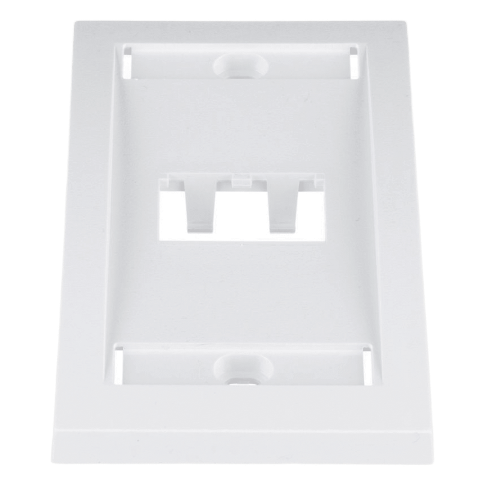 Placa de pared 2 puertos, blanco
