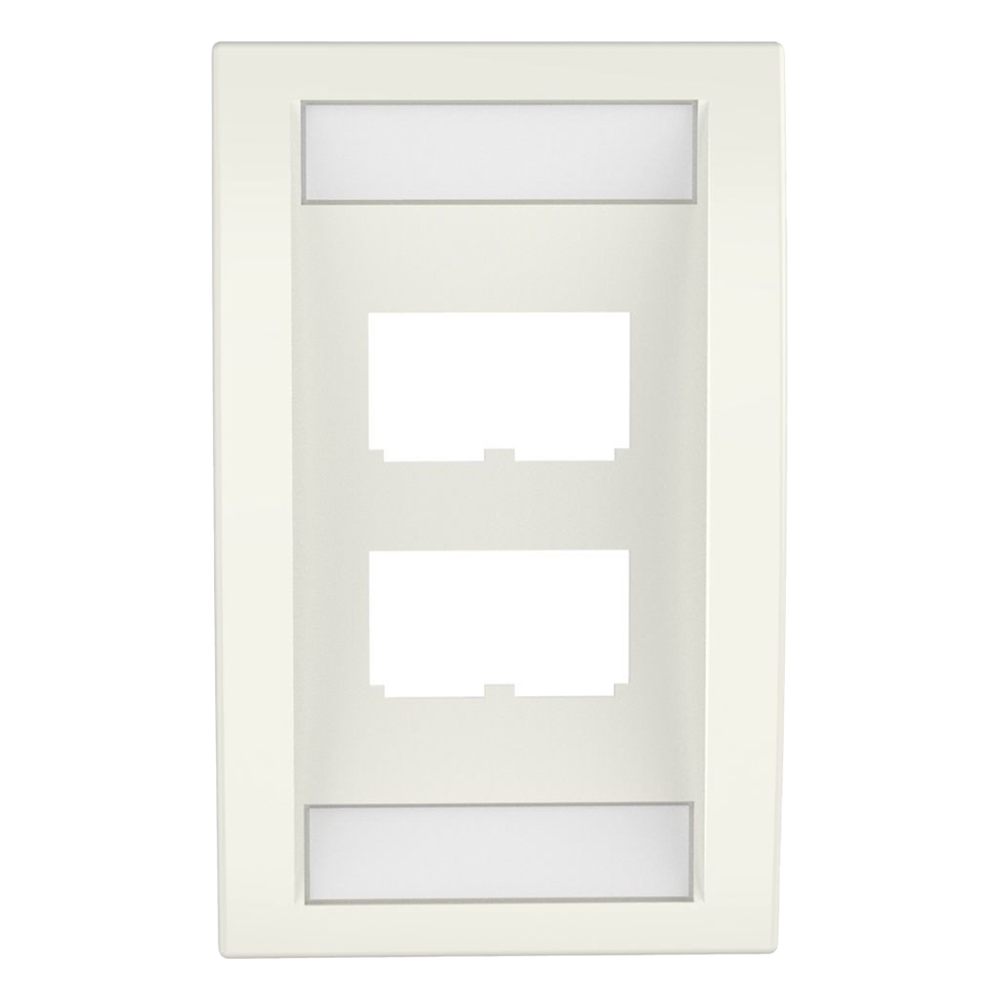 Placa de pared 4 puertos, blanco