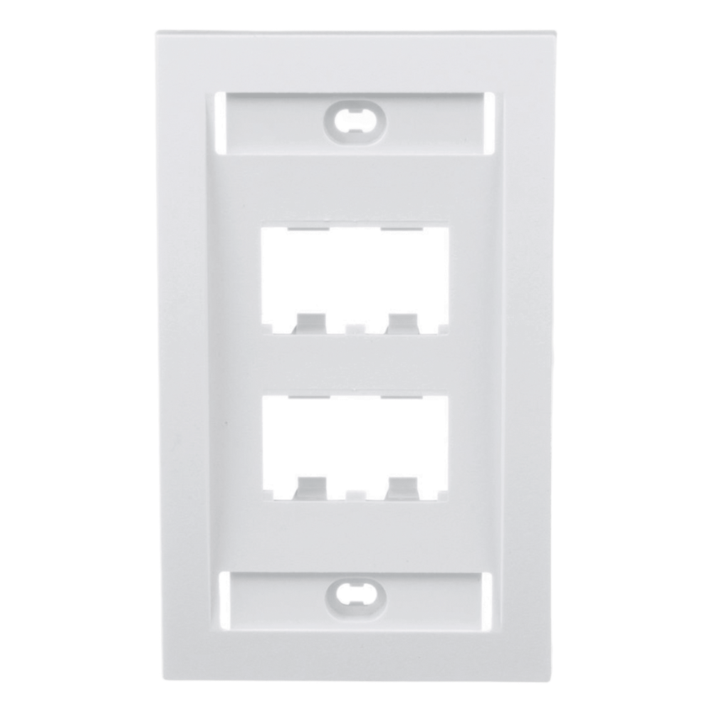 Placa de pared 4 puertos, blanco