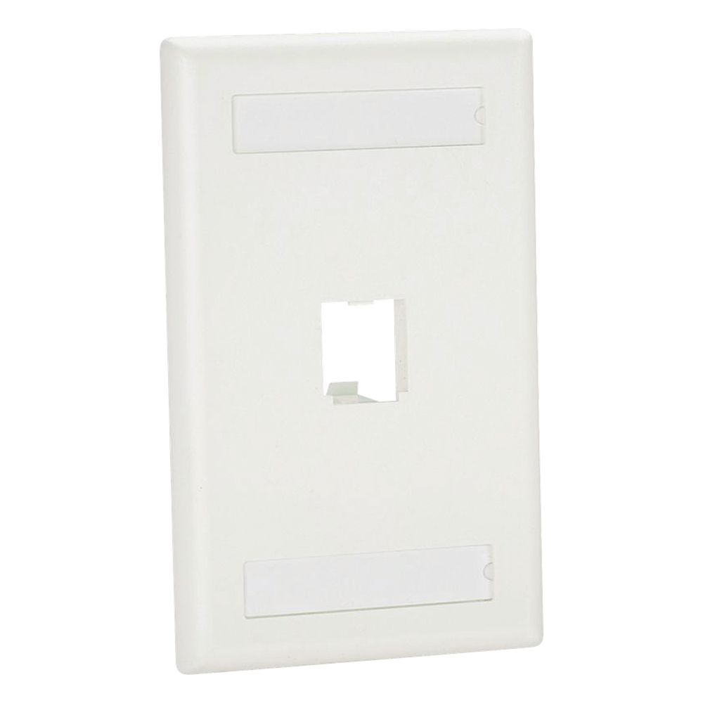 Placa de pared 1 puertos, blanco