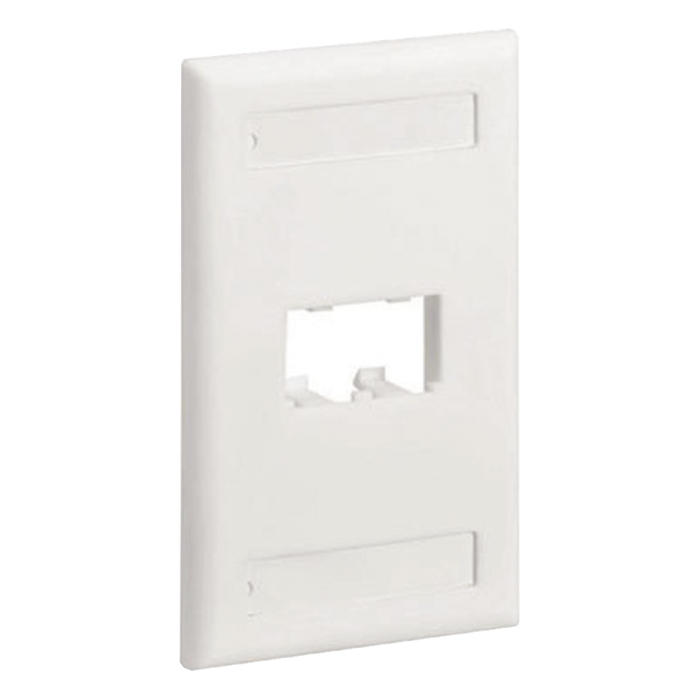 Placa de pared 2 puertos, blanco