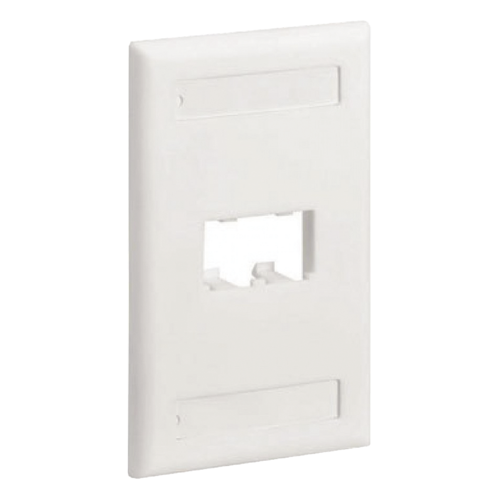 Placa de pared 2 puertos, blanco