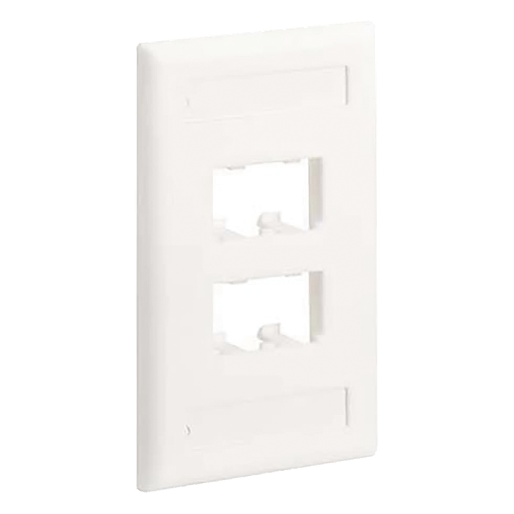 Placa de pared 4 puertos, blanco