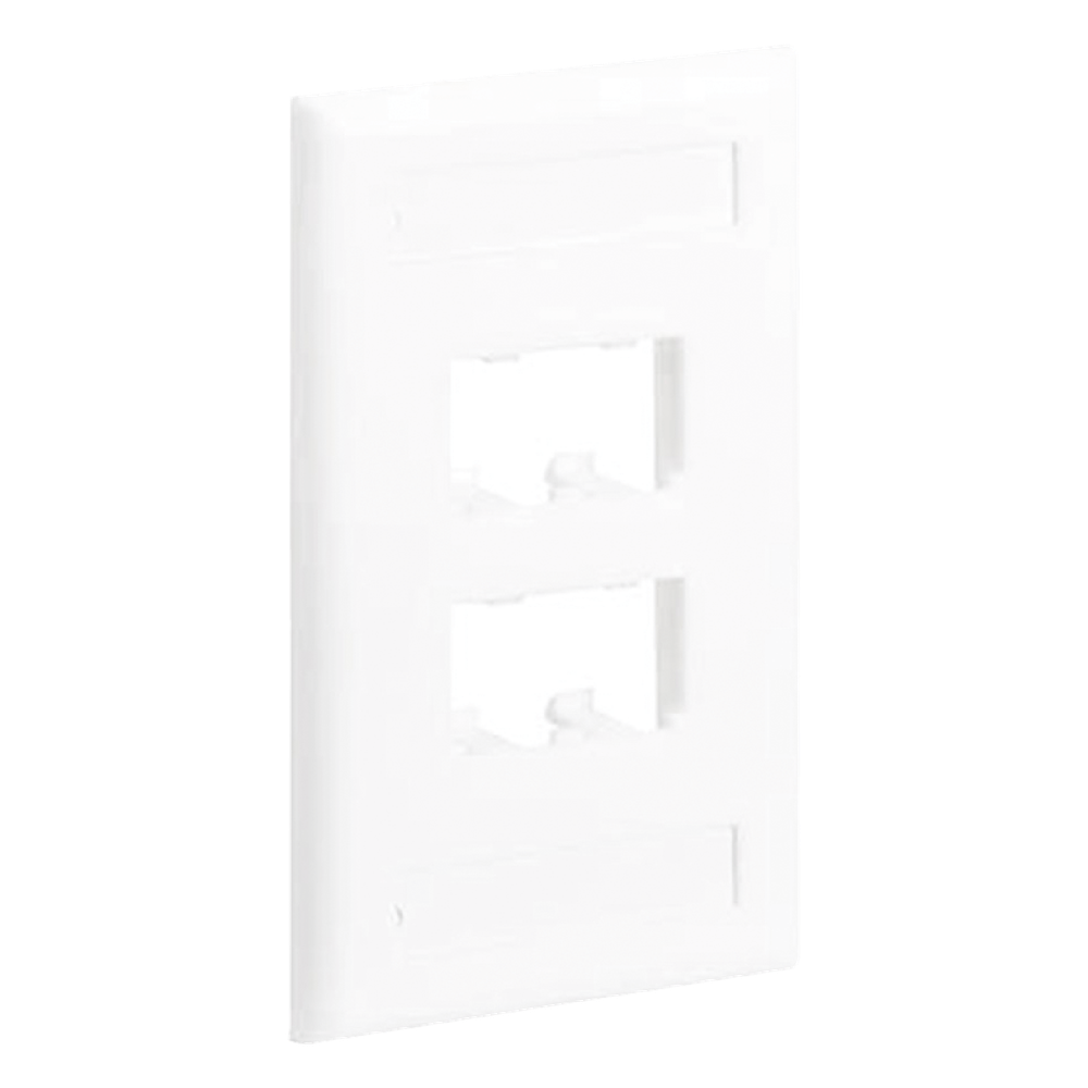 Placa de pared 4 puertos, blanco