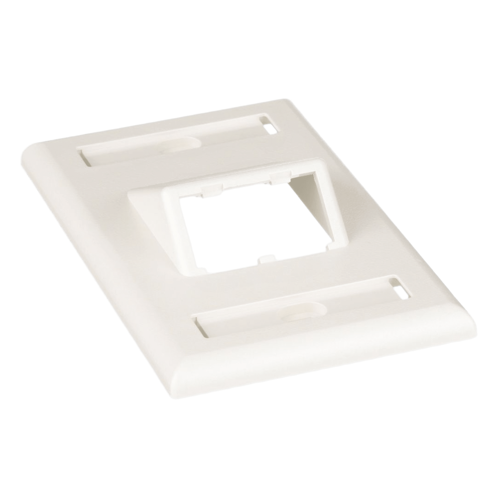 Placa de pared 2 puertos, blanco