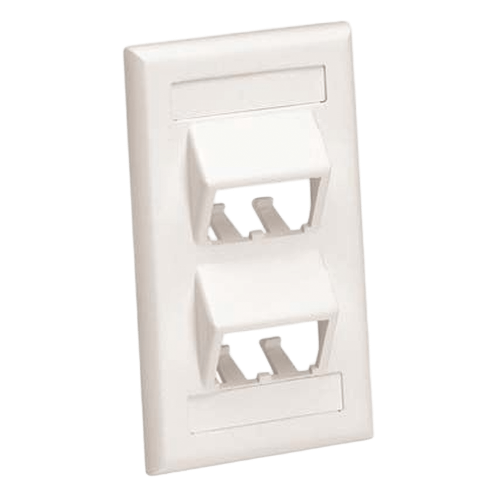 Placa de pared 4 puertos, blanco