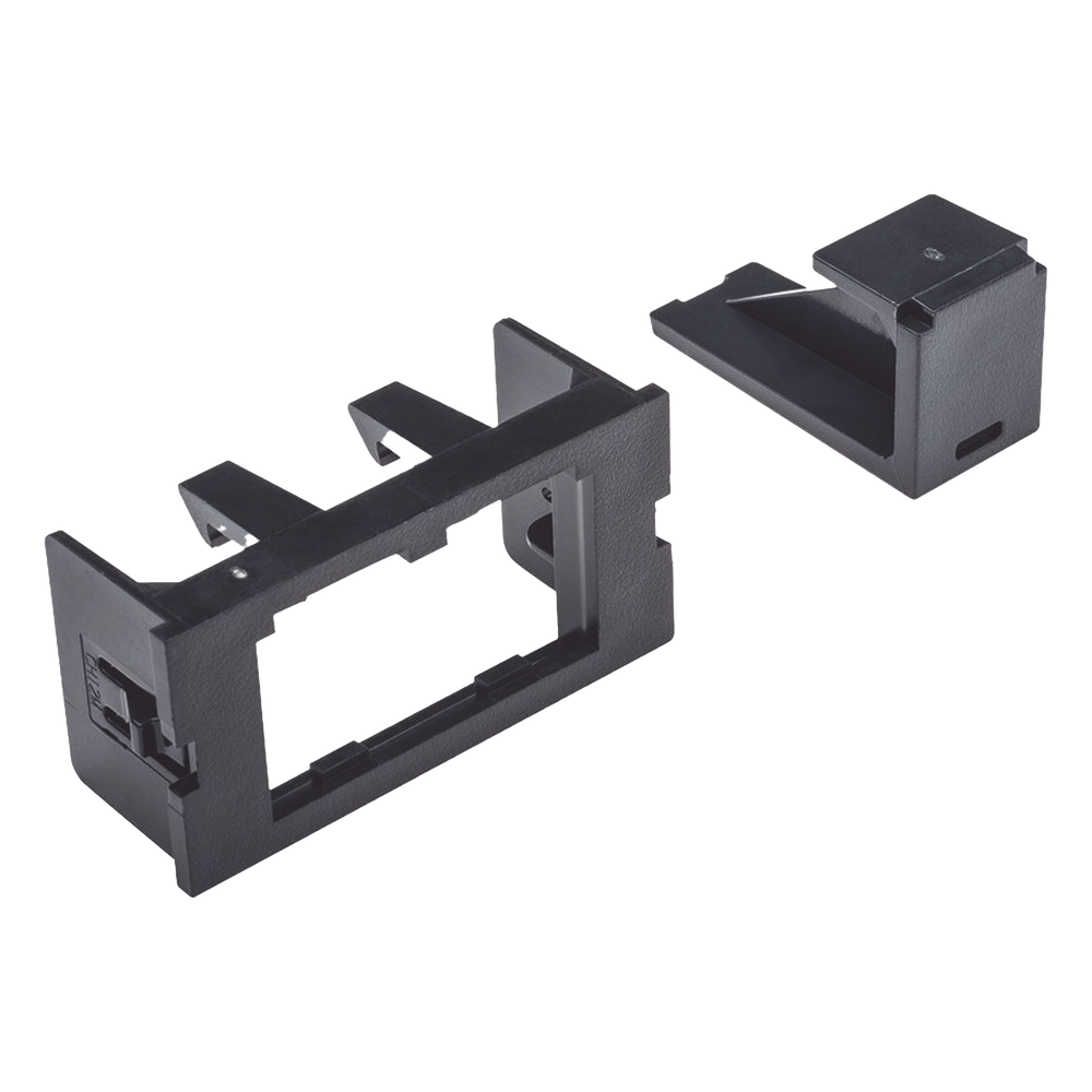 Adaptador de 2 Módulos Mini-Com negro