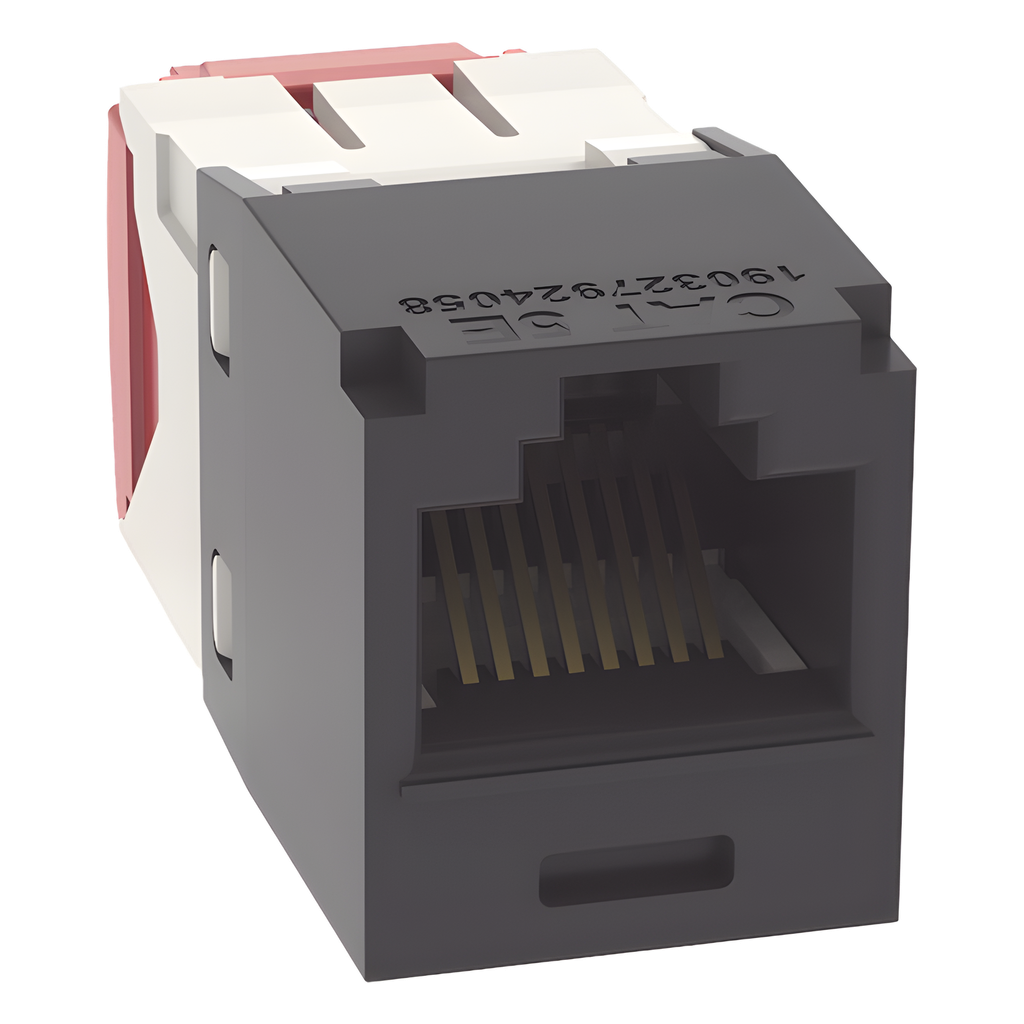 Jack RJ45 Cat5e, negro