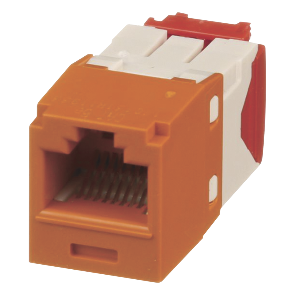 Jack RJ45 Cat5e, naranja