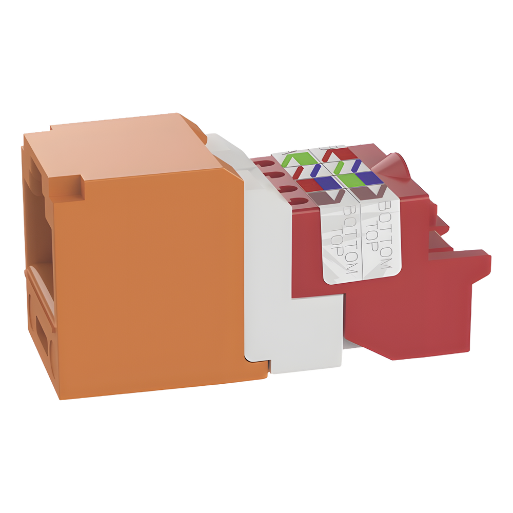 Jack RJ45 Cat5e, naranja