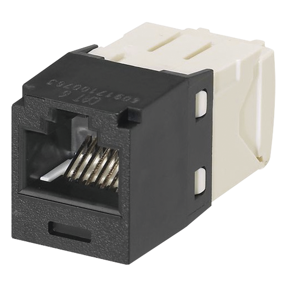 Jack RJ45 Cat6, negro