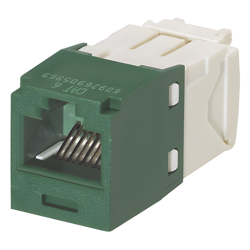 Jack RJ45 Cat6, verde