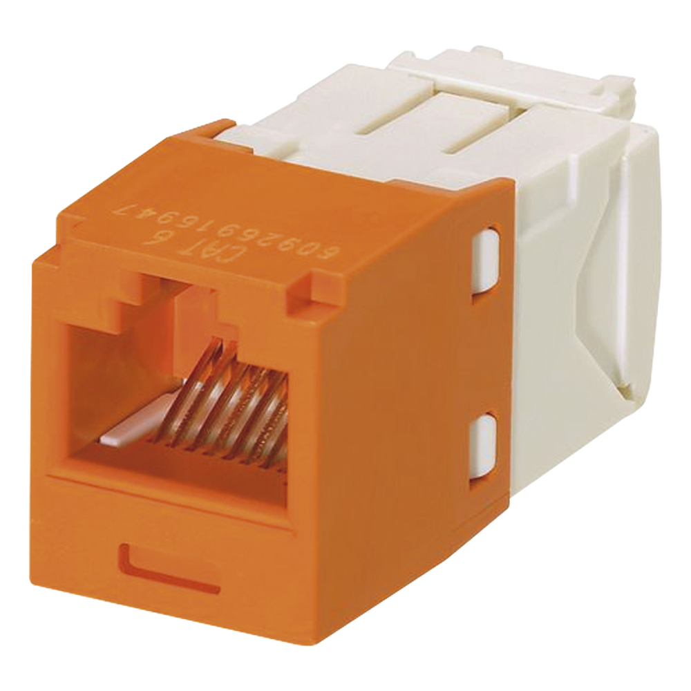 Jack RJ45 Cat6, naranja