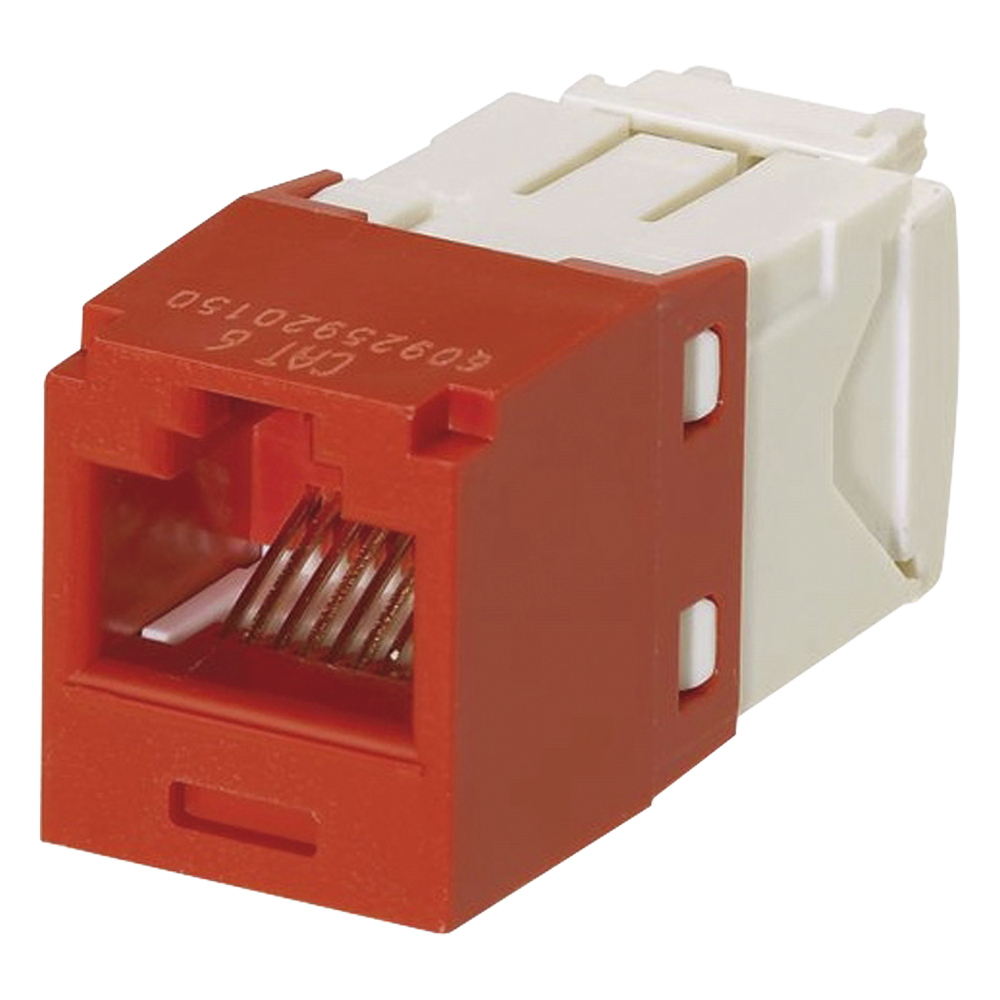 Jack RJ45 Cat6, rojo