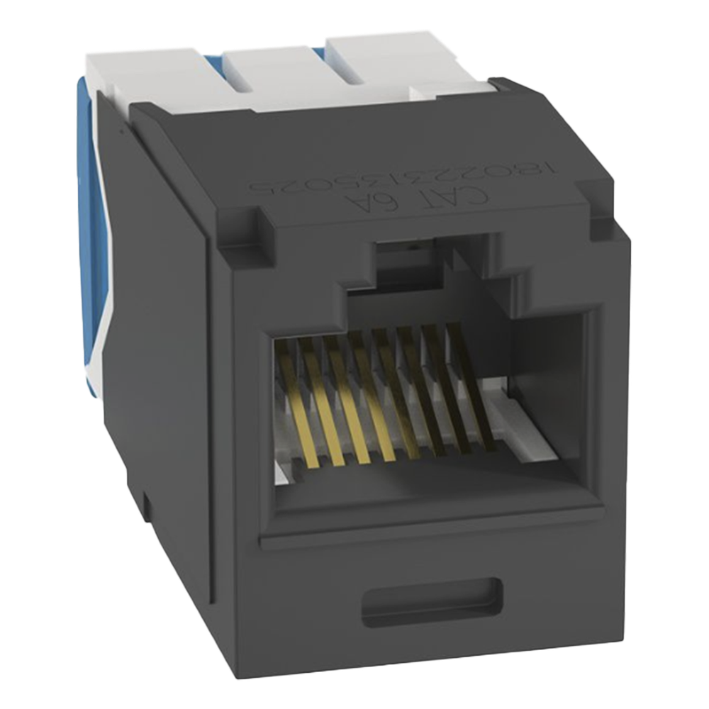 Jack RJ45 Cat6A, negro