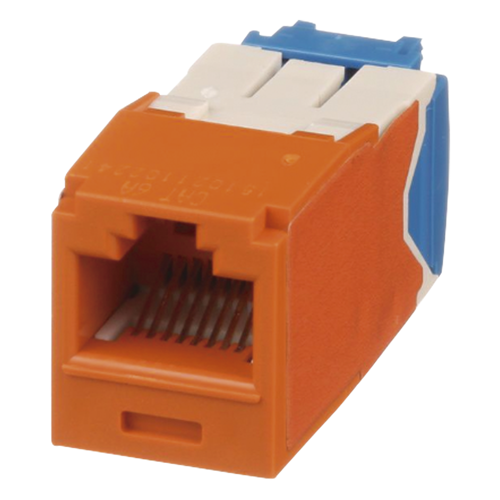 Jack RJ45 Cat6A, naranja