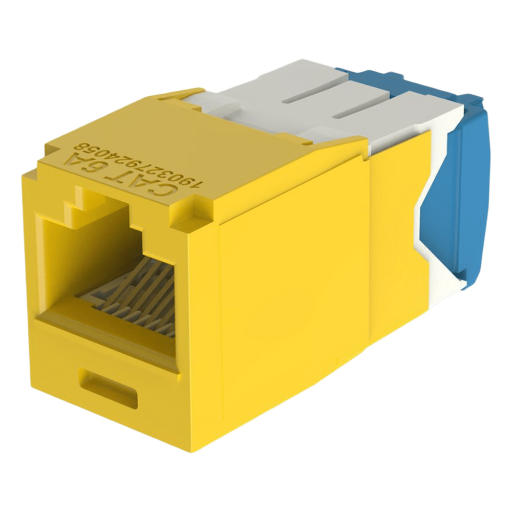 Jack RJ45 Cat6A, amarillo