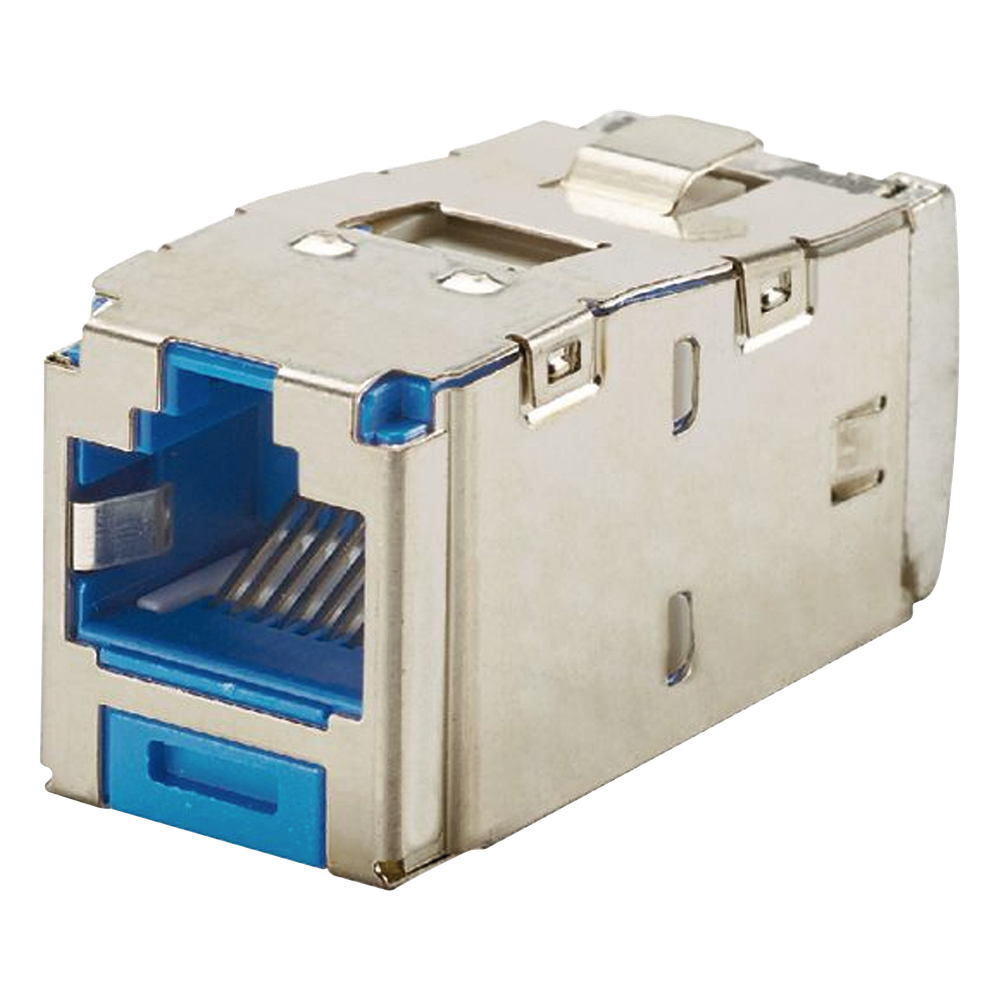 Jack RJ45 Cat6A, blindado, azul