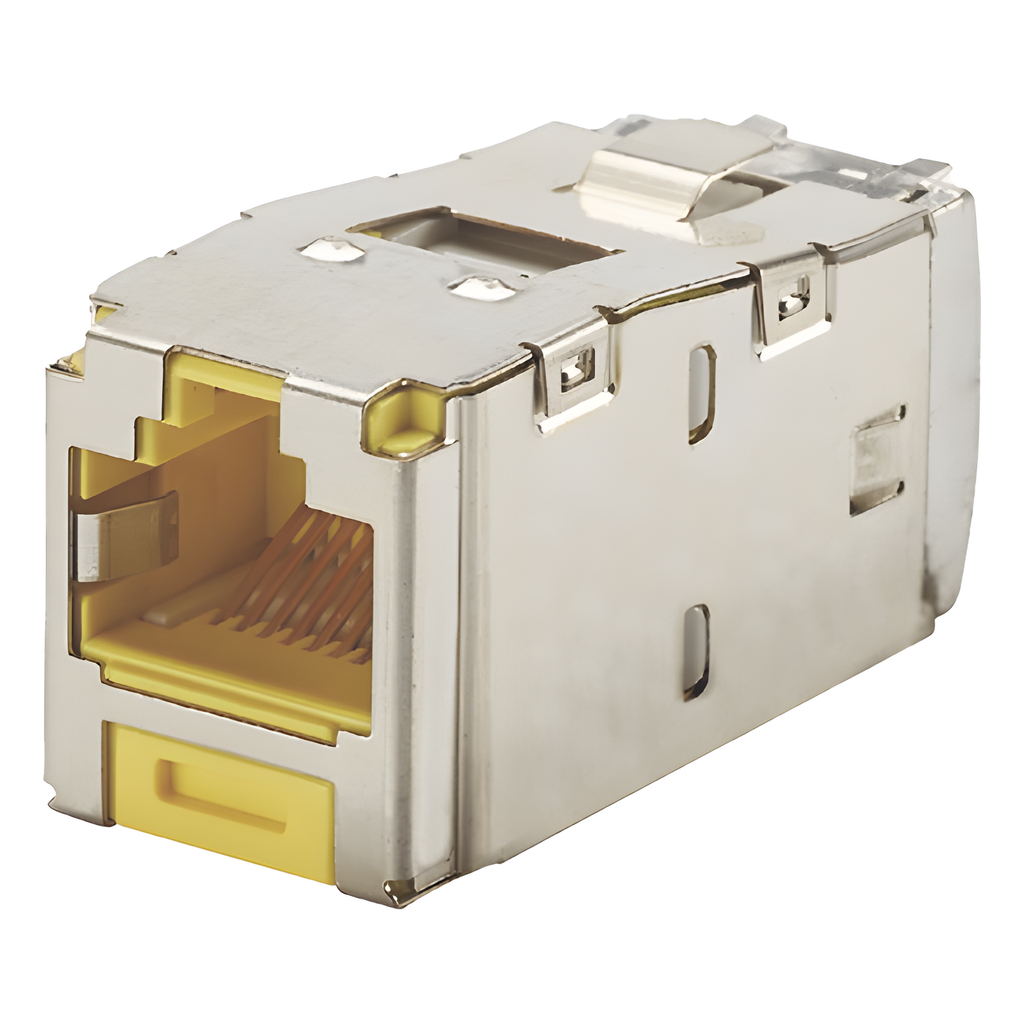 [CJS6X88TGYLY] Jack RJ45 Cat6A, blindado, amarillo