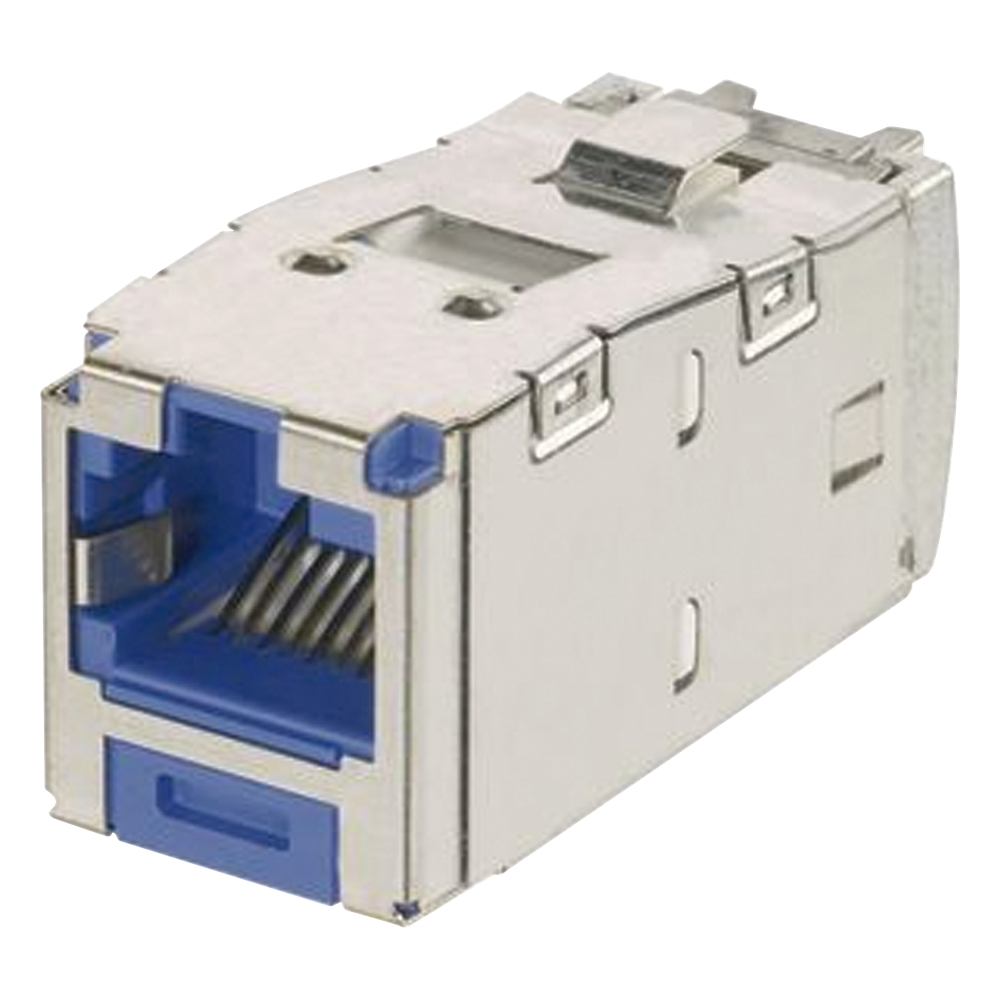 Jack RJ45 Cat6A, blindado, azul