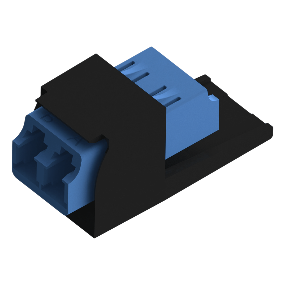 Acoplador LC dúplex, monomodo, negro