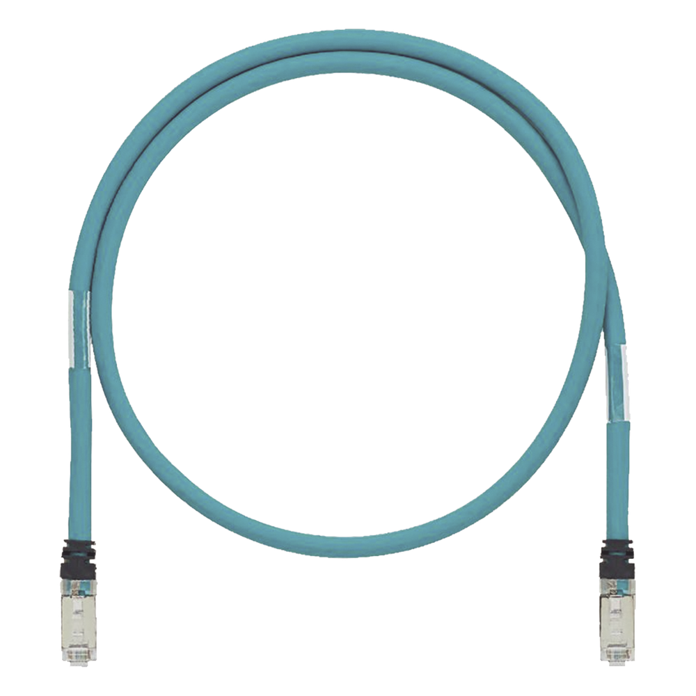 Patch cord Cat6A SF/UTP, 60 cm, aqua, 26 AWG