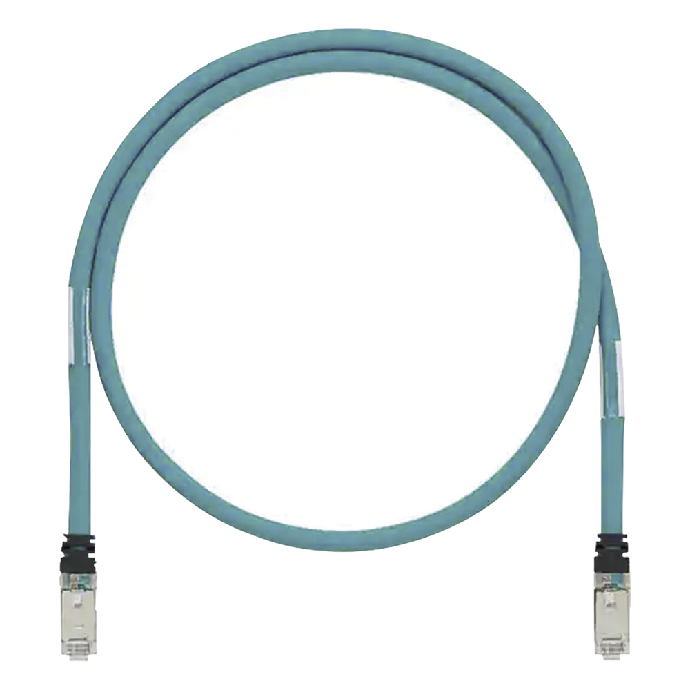 Patch cord Cat6A SF/UTP, 2 m, aqua, 26 AWG