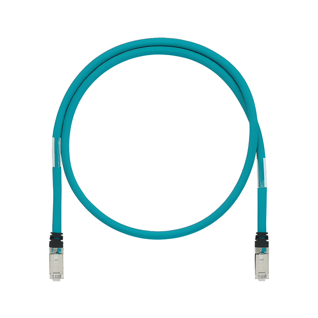 Patch cord Cat6A SF/UTP, 3 m, aqua, 26 AWG