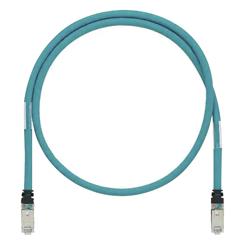 Patch cord Cat6A SF/UTP, 5 m, aqua, 26 AWG
