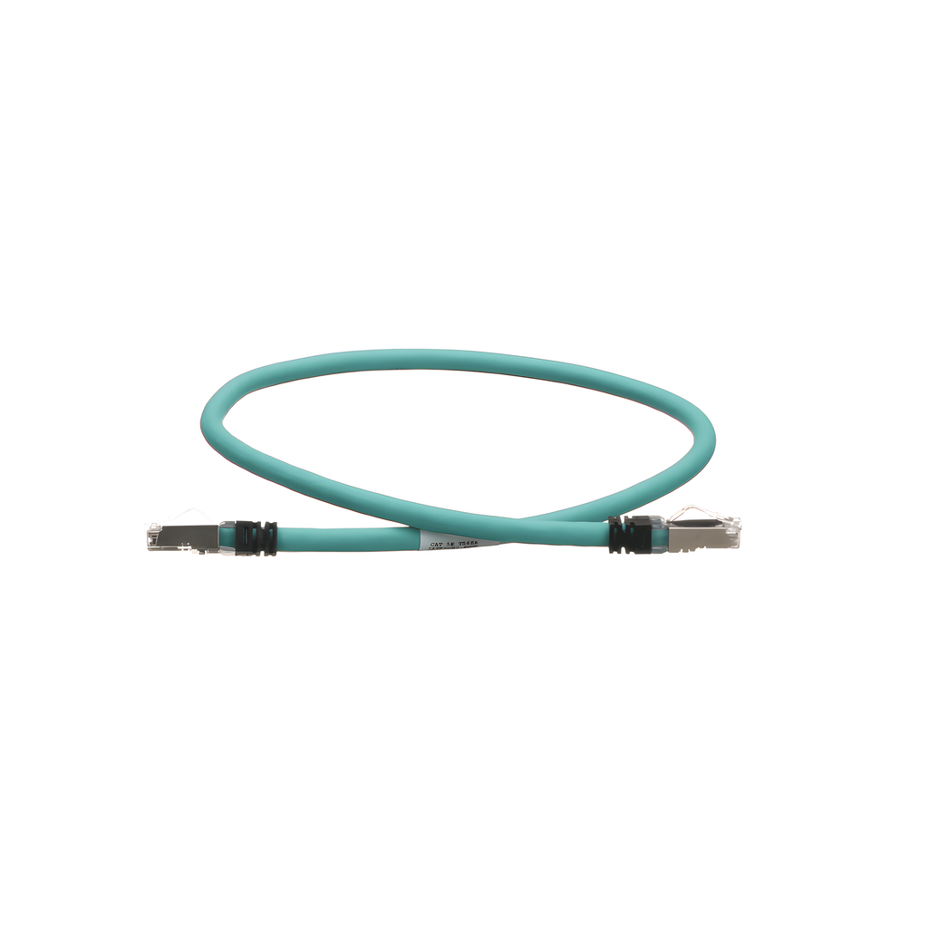 Patch cord Cat5e SF/UTP, 60 cm, aqua, 24 AWG