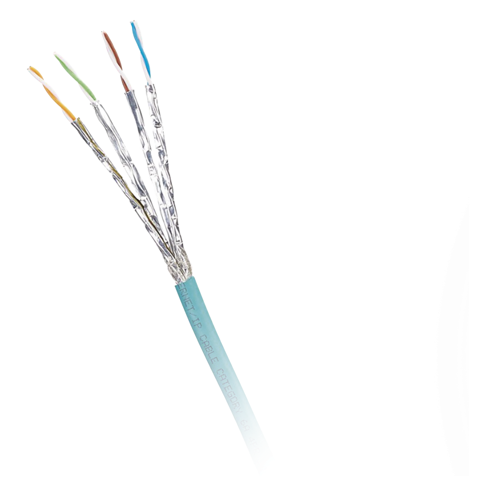 Bobina de cable Cat6A 500 m, S/FTP, azul